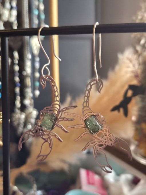 Boucle d’oreille Tsavorite -Grenat Vert -croissance et prospérité 