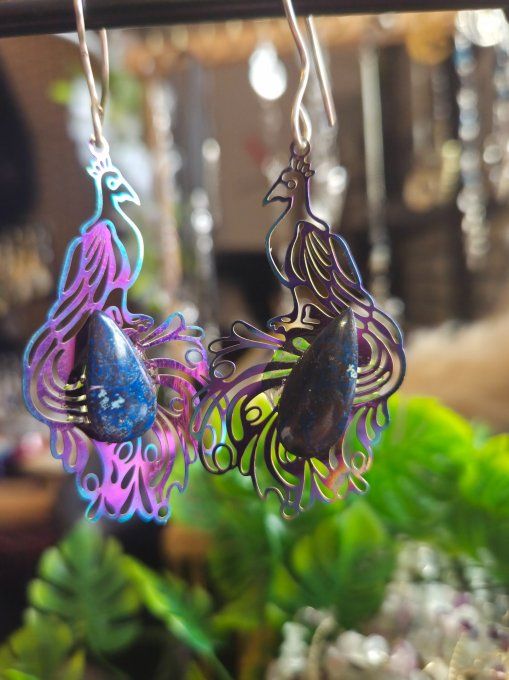 Boucles d’Oreilles Azurite – Clarté, Sérénité & Concentration