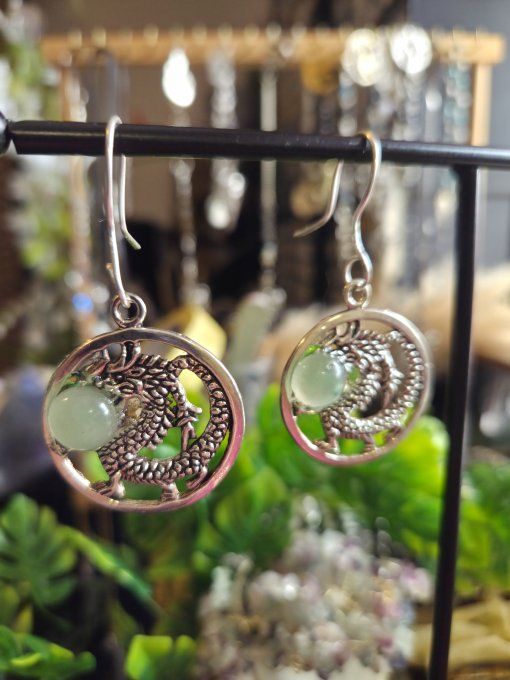 Boucle d’oreille Aventurine Verte 