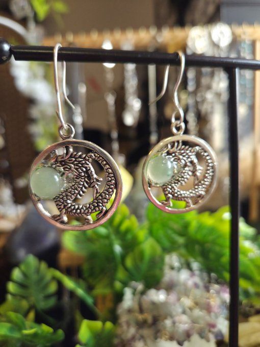 Boucle d’oreille Aventurine Verte 