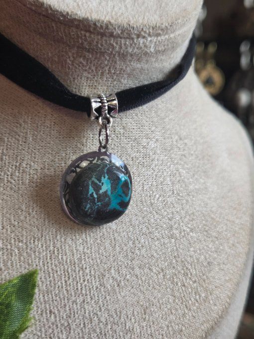 Collier Tenorite Chrysocolle – Équilibre Émotionnel