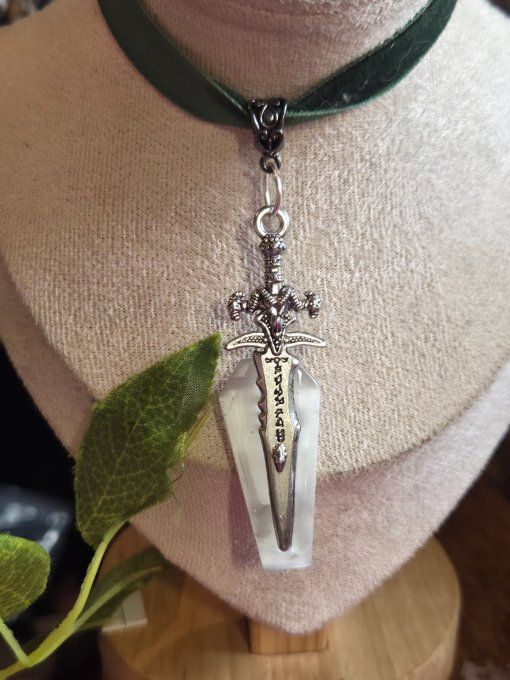 Pendentif  Sélénite Épée – Purification, Harmonie & Sérénité - Copie