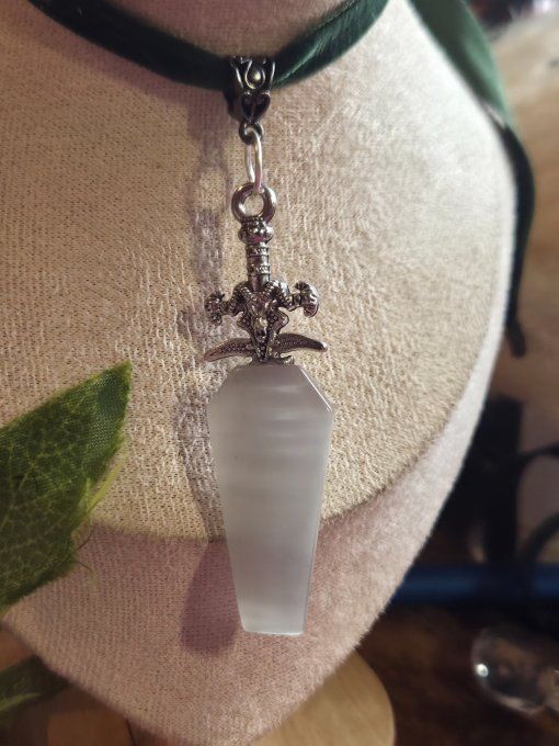 Pendentif  Sélénite Épée – Purification, Harmonie & Sérénité - Copie