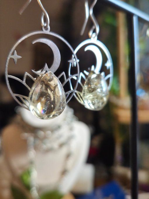 Boucles D’Oreilles Citrine ✨ Pierre De L’abondance et joie