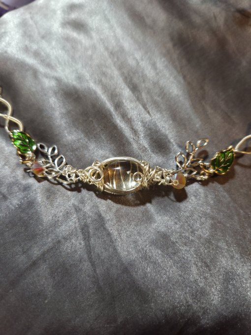 collier gaïa en Citrine naturelle 