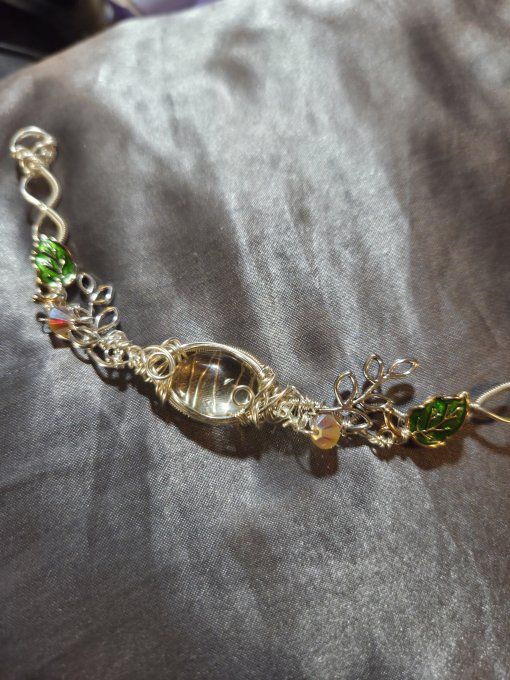 collier gaïa en Citrine naturelle 