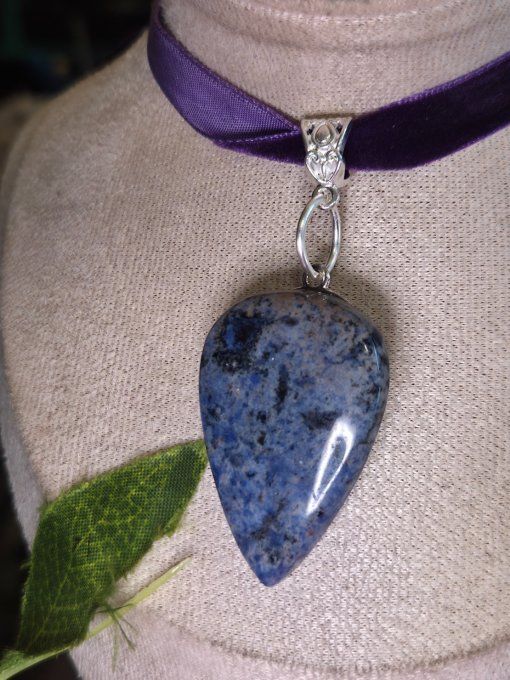 Collier Dumortierite -Quartz bleu -astro vierge 