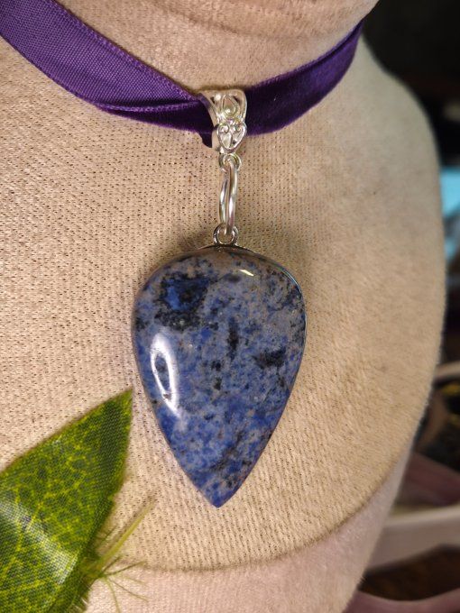 Collier Dumortierite -Quartz bleu -astro vierge 