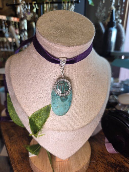 Pendentif Turquoise Africaine – astro scorpio 