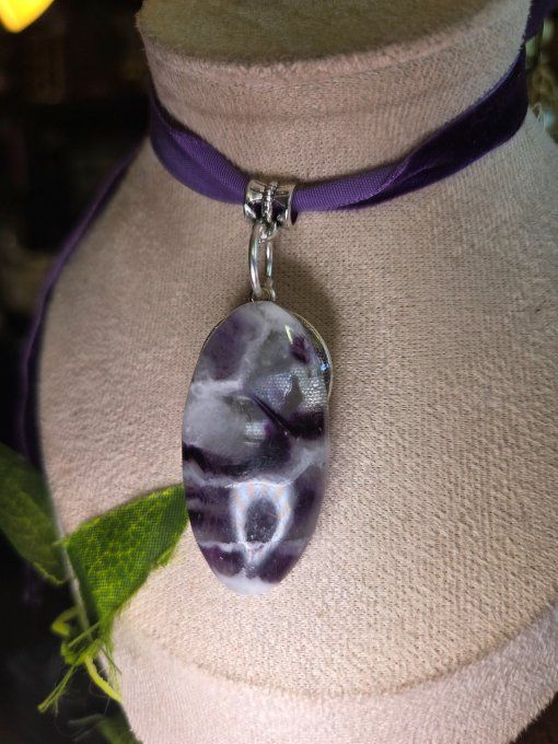 Pendentif  Fluorite -astro sagittaire