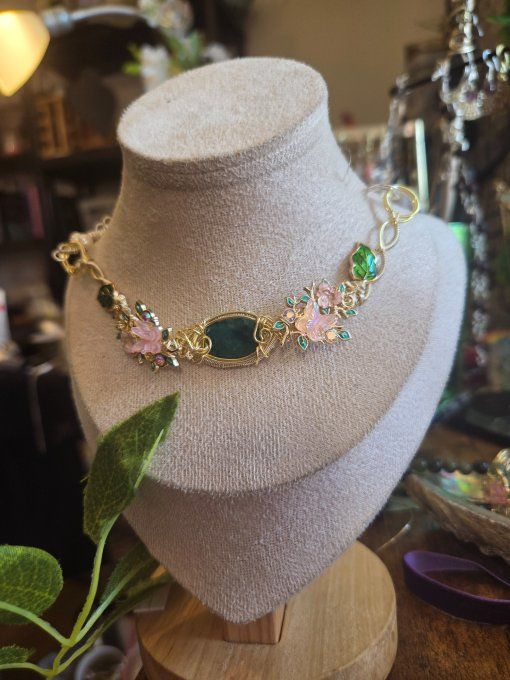 Collier Gaïa- Emeraude : Grand Calme anxiété.