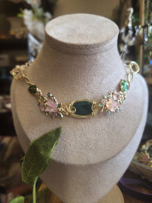 Collier Gaïa- Emeraude : Grand Calme anxiété.