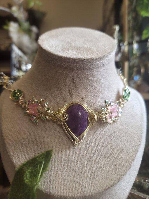 Collier Stichtite Gaïa : Compassion liberation