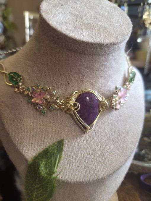 Collier Stichtite Gaïa : Compassion liberation