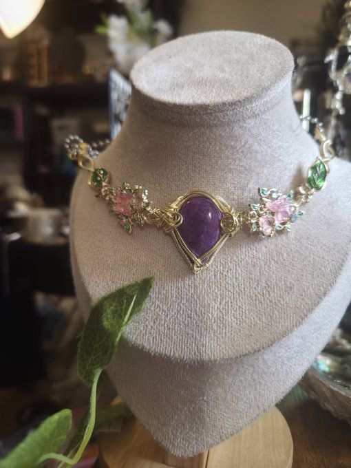 Collier Stichtite Gaïa : Compassion liberation