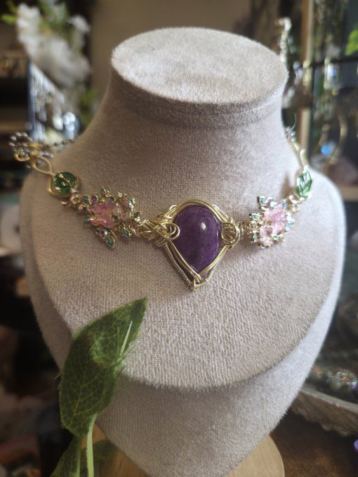 Collier Stichtite Gaïa : Compassion liberation