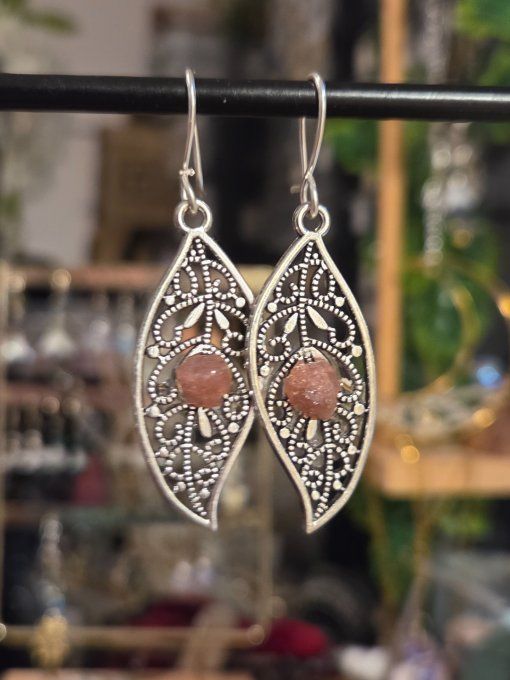 Boucle d’oreille  Tourmaline rose (Rubellite )✨Blessure Émotionnelle et Protection  -