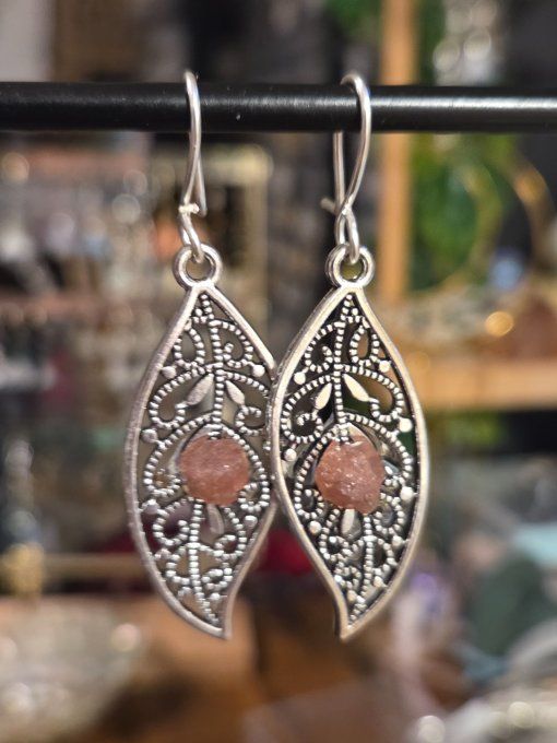 Boucle d’oreille  Tourmaline rose (Rubellite )✨Blessure Émotionnelle et Protection  -