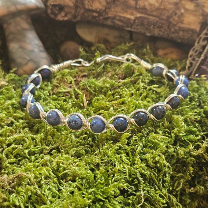 Dumortierite -Bracelet ou collier a composer 