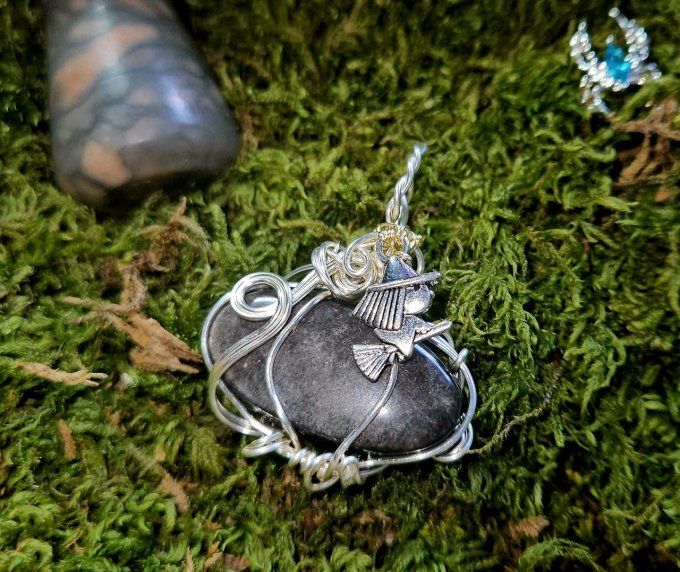 Obsidienne Argent , citrouille 
