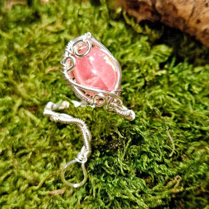 Bague rhodochrosite  - ajustable  