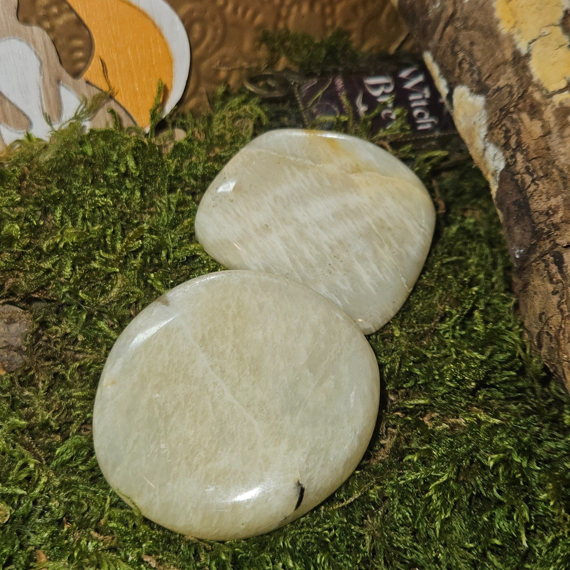 galet belomorite-pierre de lune pêche 5*3