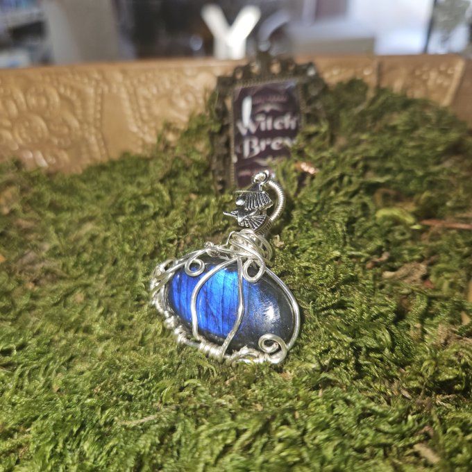 Citrouille Labradorite Bleu