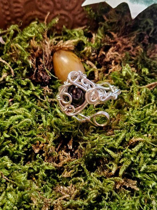 Bague hématite ajustable 