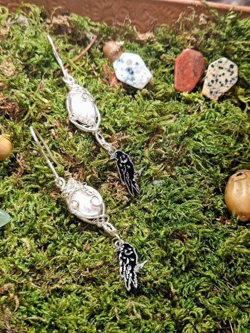 Boucles d'oreilles Howlite