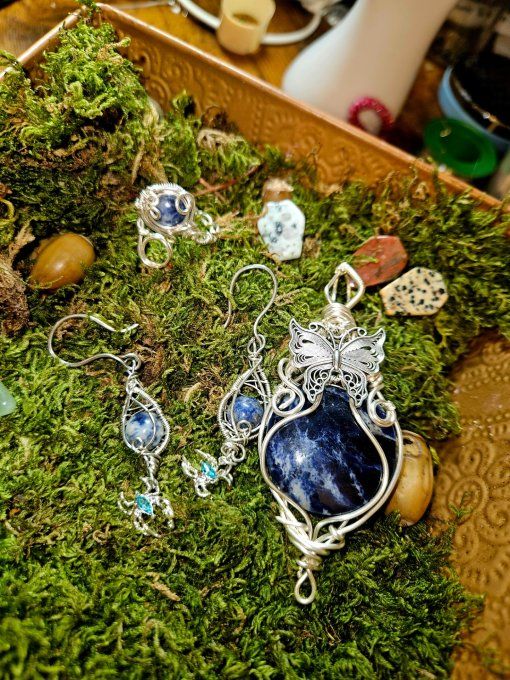 Coffret Parure sodalite 