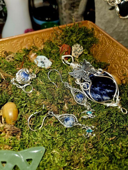Coffret Parure sodalite 