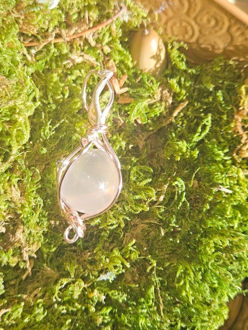 Amulette Quartz rose étoile rutile ✨Amour et douceur 