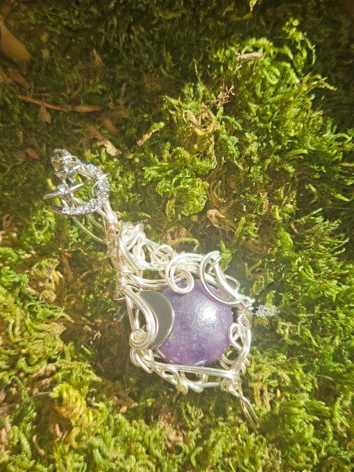 Lepidolite ,triple Lune 