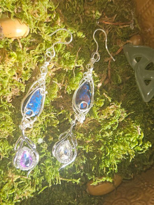 Boucles d’Oreilles Azurite – Clarté, Sérénité & Concentration