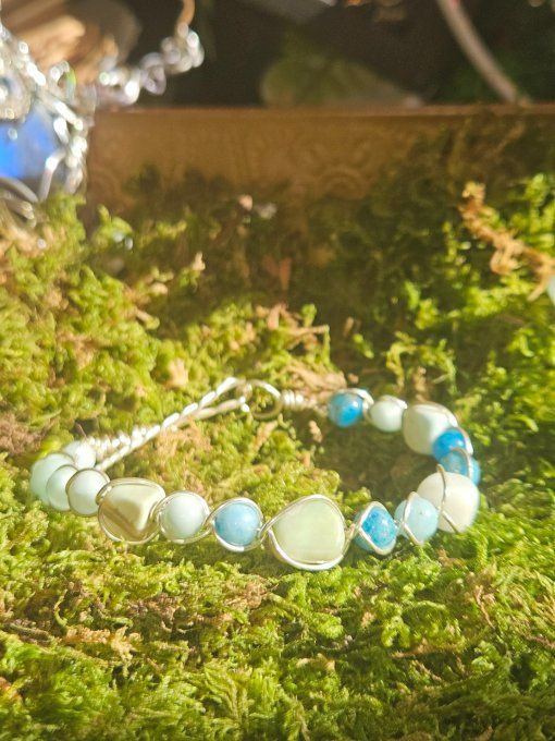 Hemimorphite✨ Bracelet -Pierre de Communication et d'Harmonie✨