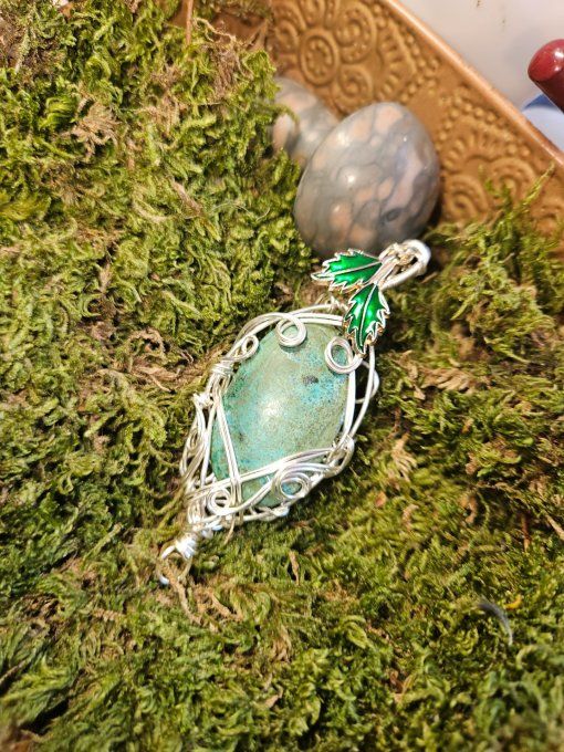 Amulette Turquoise / Jaspe Africaine – Protection & Sérénité