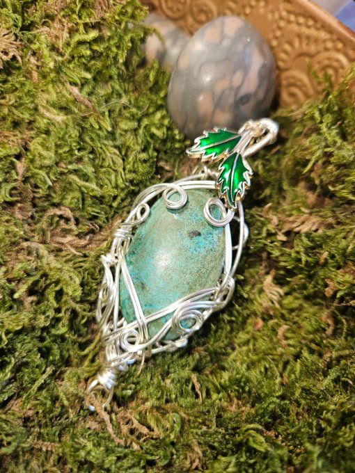 Amulette Turquoise / Jaspe Africaine – Protection & Sérénité