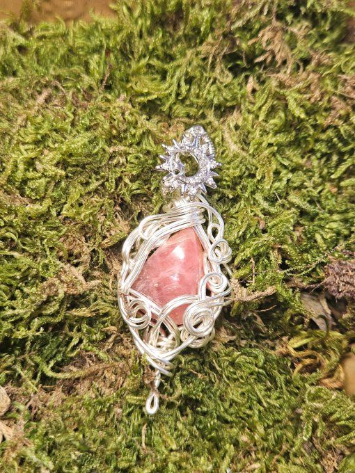 Pendentif Rhodochrosite – Apaisement, Sérénité & Protection