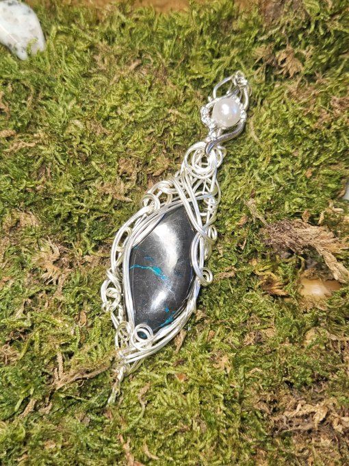Pendentif Azurite – Clarté, Sérénité & Concentration