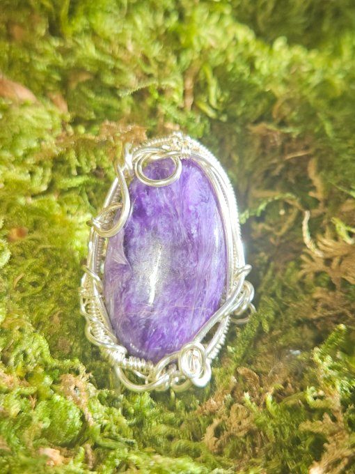 Charoite ajustable - ✨ Bague Marquise ✨