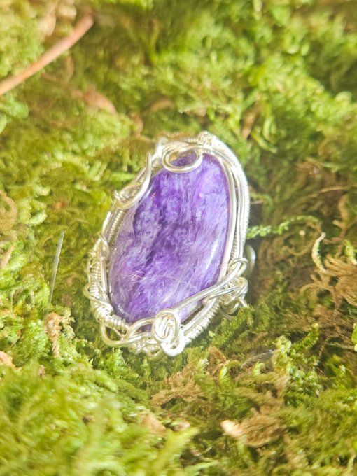 Charoite ajustable - ✨ Bague Marquise ✨