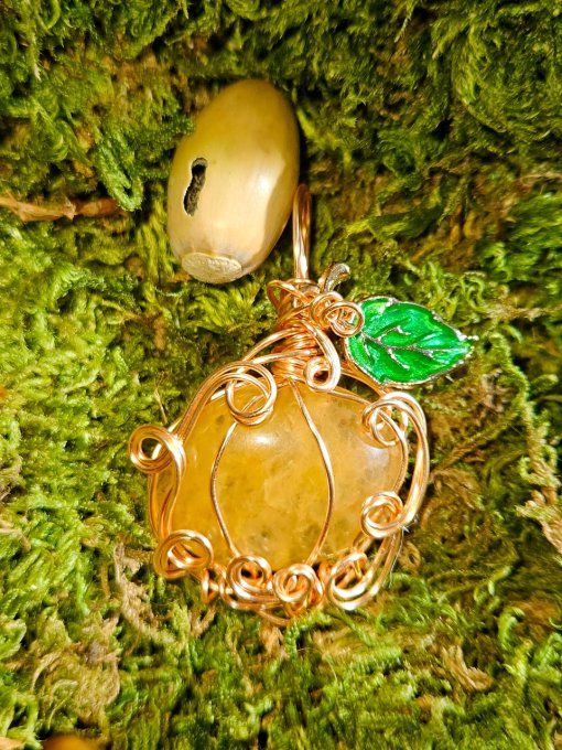 Citrouille , calcite jaune 