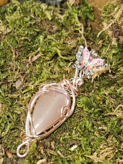 Pierre de lune pêche ✨ pendentif hecatolite 