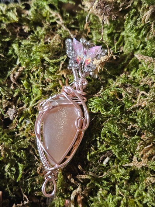 Pierre de lune pêche ✨ pendentif hecatolite 