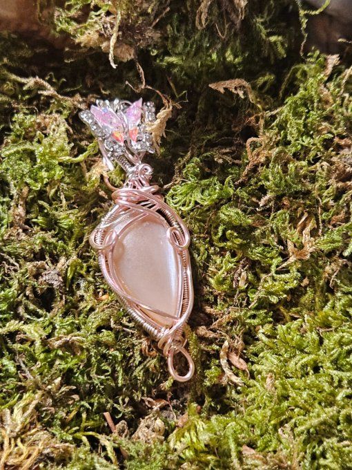 Pierre de lune pêche ✨ pendentif hecatolite 