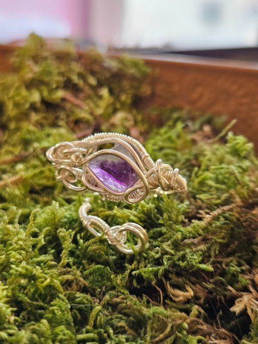 Bague fluorite brut