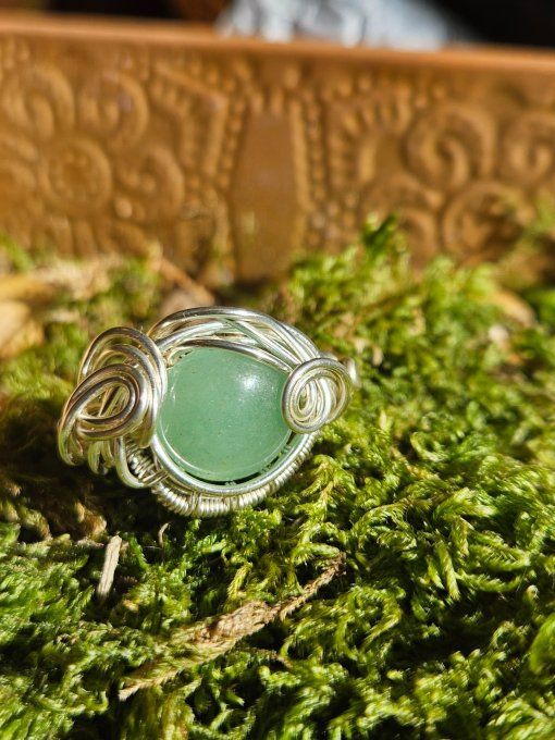 Bague aventurine verte