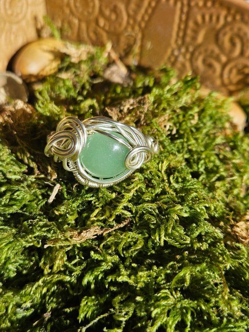 Bague aventurine verte