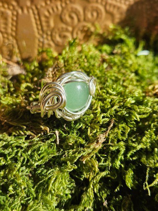 Bague aventurine verte