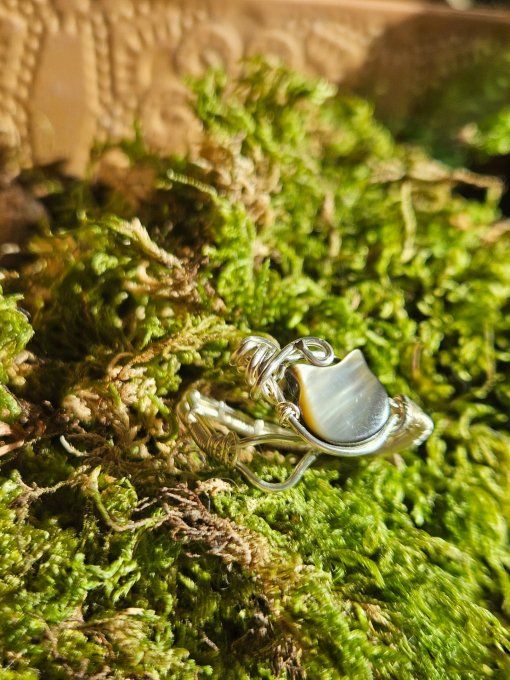 Bague  chaton de nacre